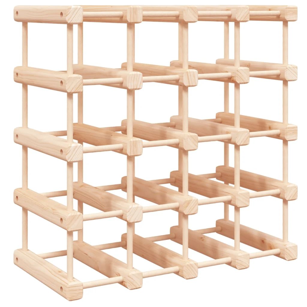 vidaXL vidaXL Wine Rack for 20 Bottles 46.5x23x46.5 cm Solid Wood Pine - Wine Rack