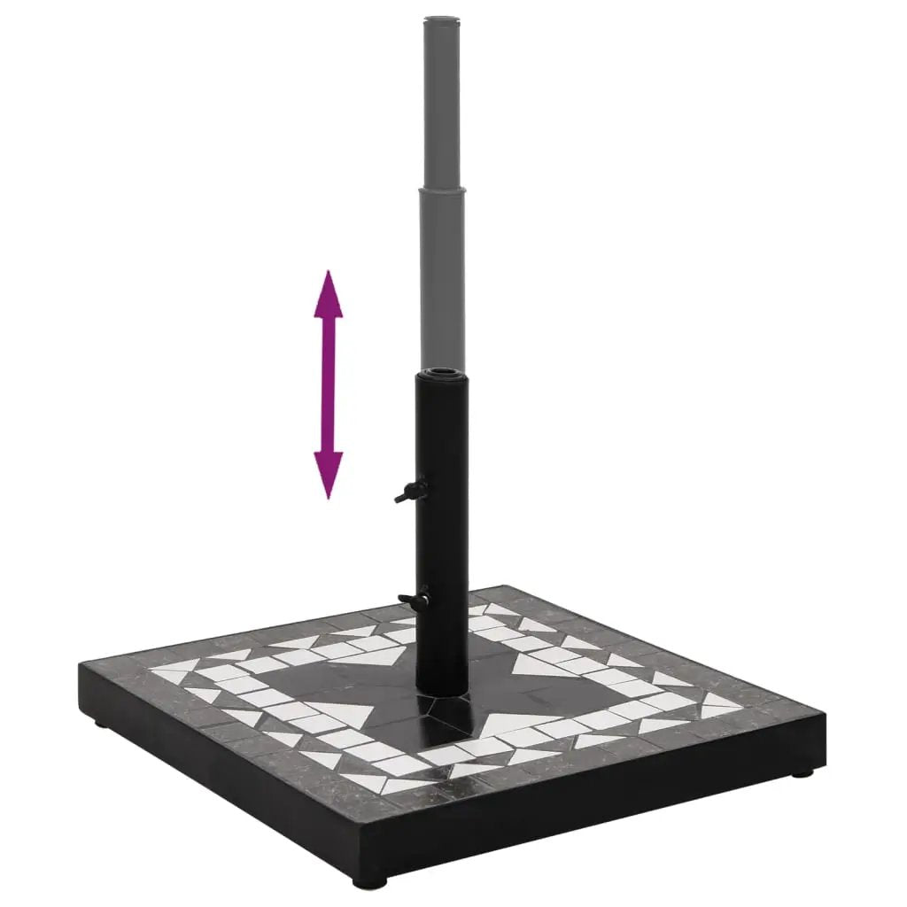 vidaXL vidaXL Parasol Base Black and White Square 12 kg - Parasol
