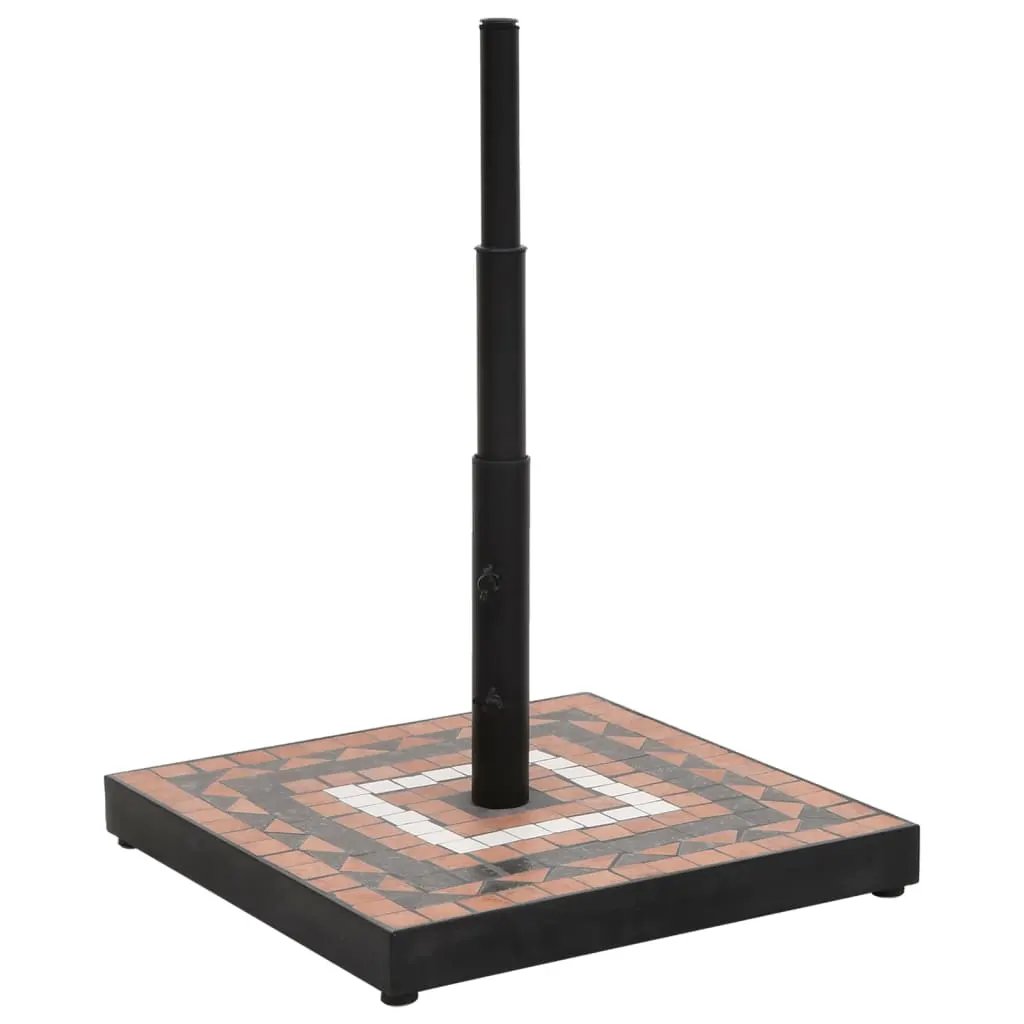 vidaXL vidaXL Parasol Base Terracotta and White Square 12 kg - Parasol
