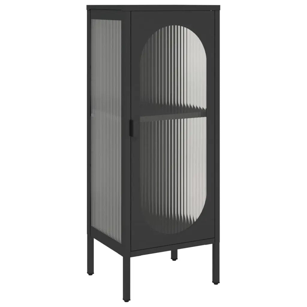 vidaXL vidaXL Sideboard Black 40x35x105 cm Glass and Steel - Sideboard