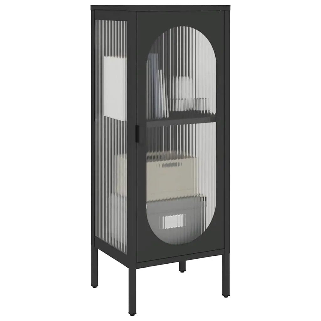 vidaXL vidaXL Sideboard Black 40x35x105 cm Glass and Steel - Sideboard
