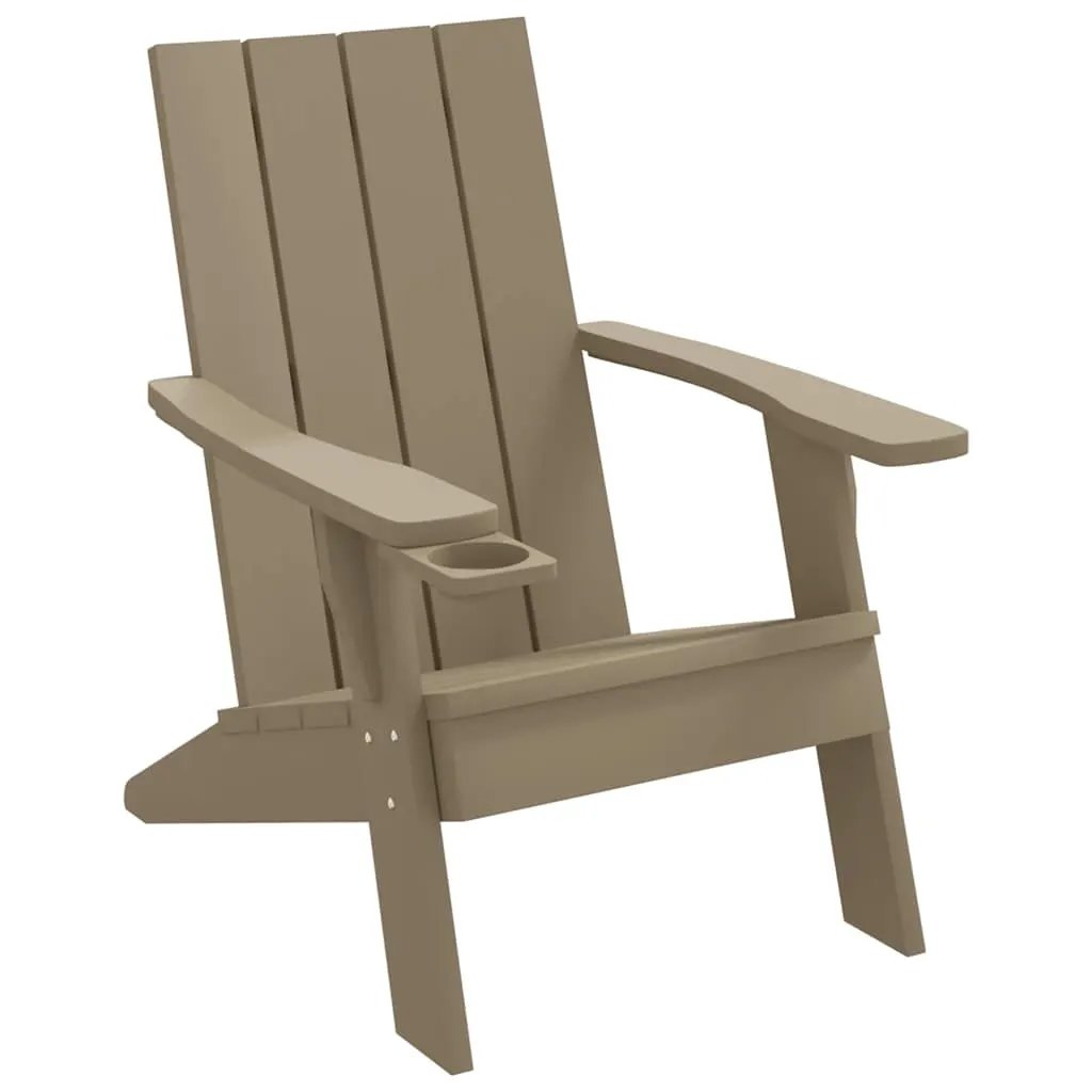 vidaXL vidaXL Garden Adirondack Chair Light Brown 75x88.5x89.5cm Polypropylene - Garden Chairs