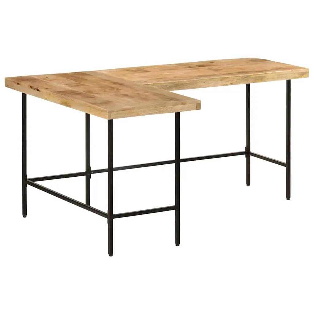 vidaXL vidaXL Desk 165x110x77 cm Solid Wood Mango and Iron - Desk
