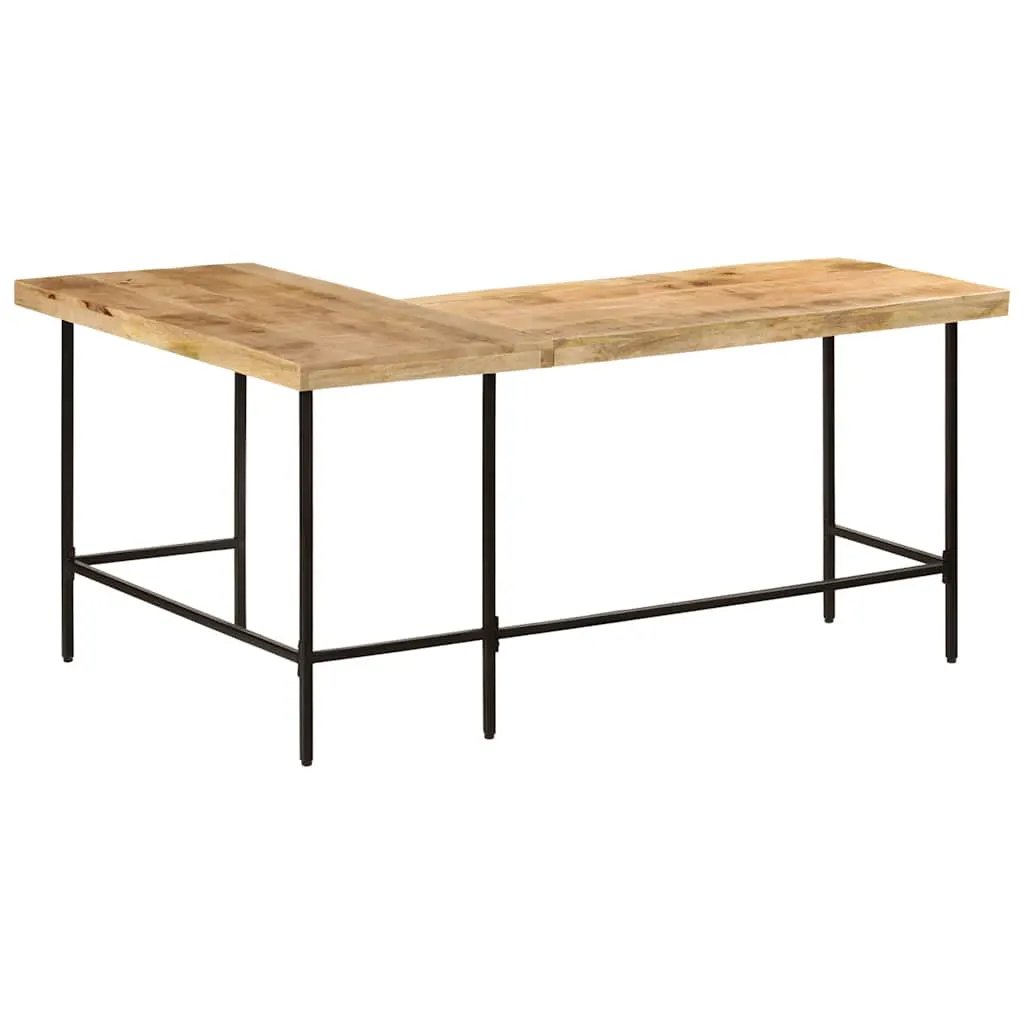 vidaXL vidaXL Desk 165x110x77 cm Solid Wood Mango and Iron - Desk