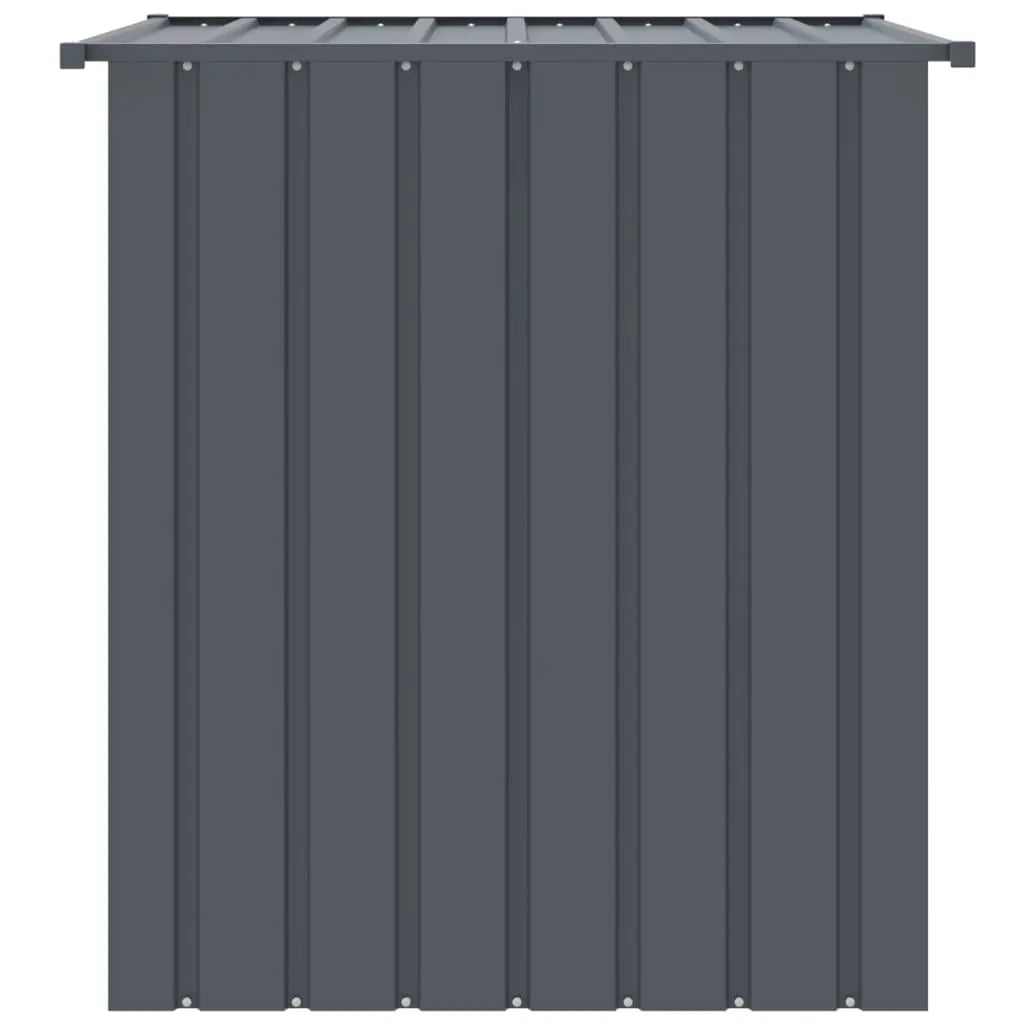 vidaXL Dog House with Roof Black 110x103x109 cm Galvanised Steel - from vidaXL