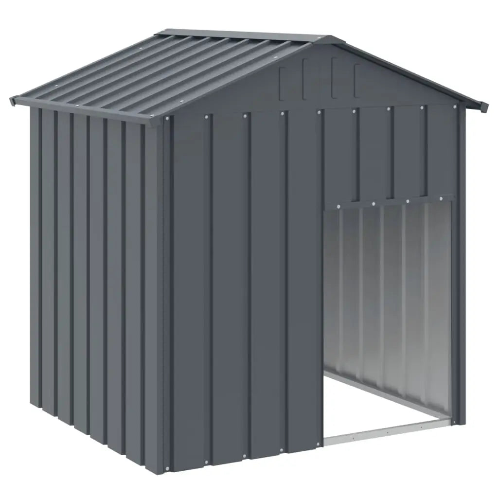 vidaXL Dog House with Roof Anthracite 117x103x123 cm Galvanised Steel - from vidaXL