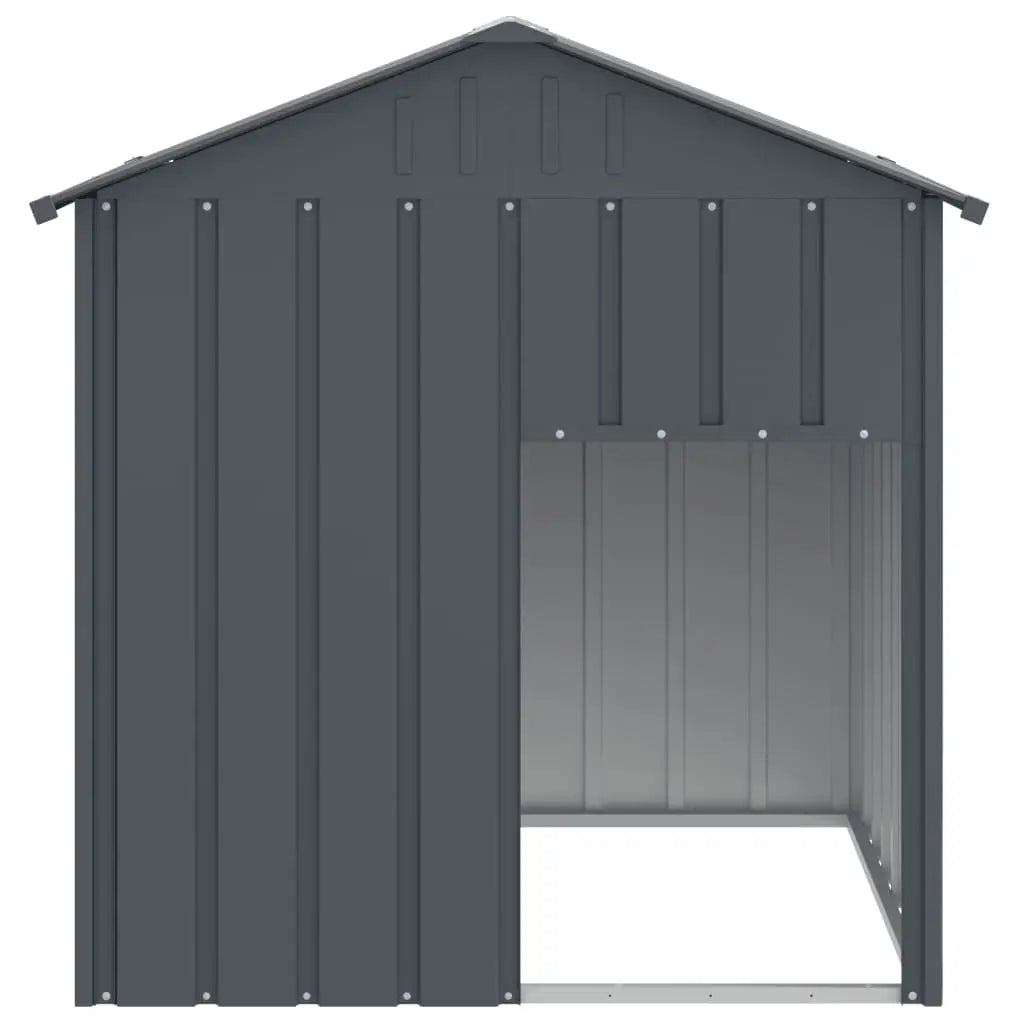 vidaXL Dog House with Roof Anthracite 117x103x123 cm Galvanised Steel - from vidaXL