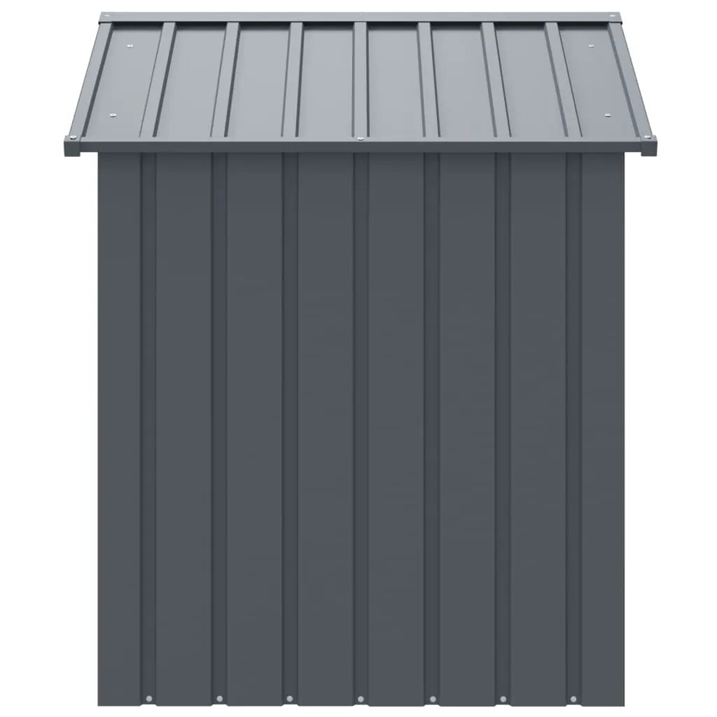 vidaXL Dog House with Roof Anthracite 117x103x123 cm Galvanised Steel - from vidaXL