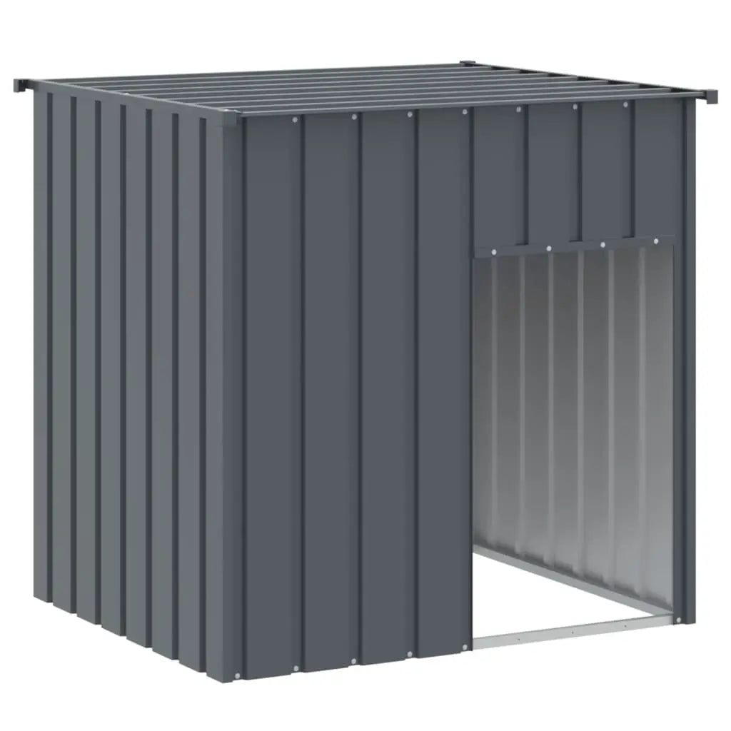 vidaXL Dog House with Roof Anthracite 110x103x109 cm Galvanised Steel - from vidaXL
