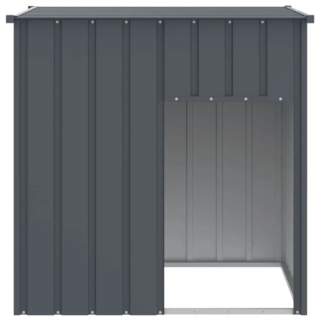 vidaXL Dog House with Roof Anthracite 110x103x109 cm Galvanised Steel - from vidaXL