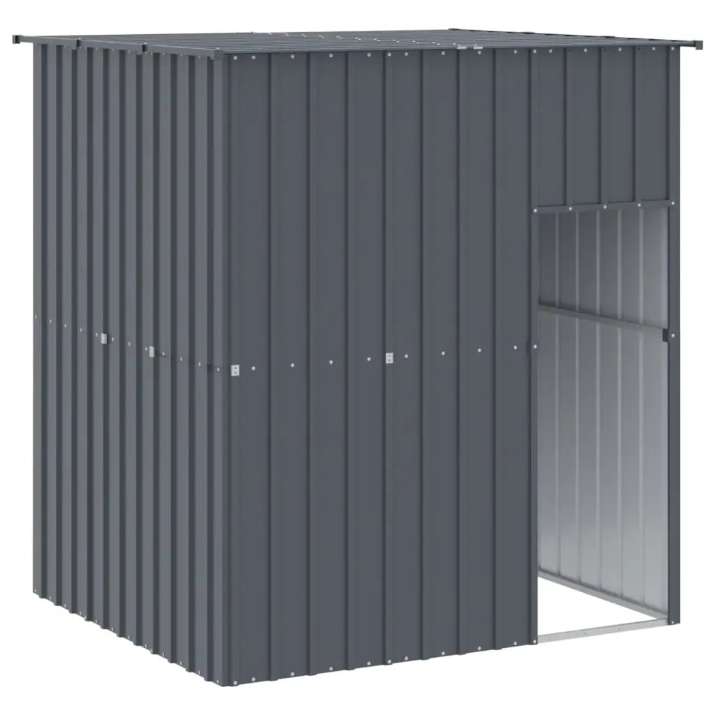 vidaXL Dog House with Roof Anthracite 165x153x181 cm Galvanised Steel - from vidaXL