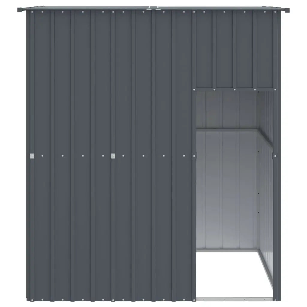 vidaXL Dog House with Roof Anthracite 165x153x181 cm Galvanised Steel - from vidaXL