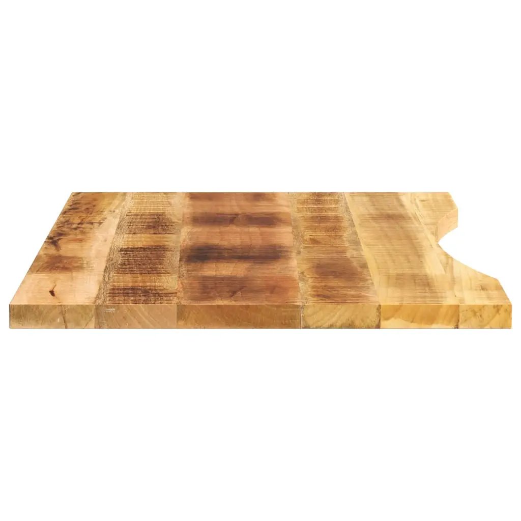 vidaXL vidaXL Desk Top with Curve 90x60x2.5 cm Solid Wood Rough Mango - Desk