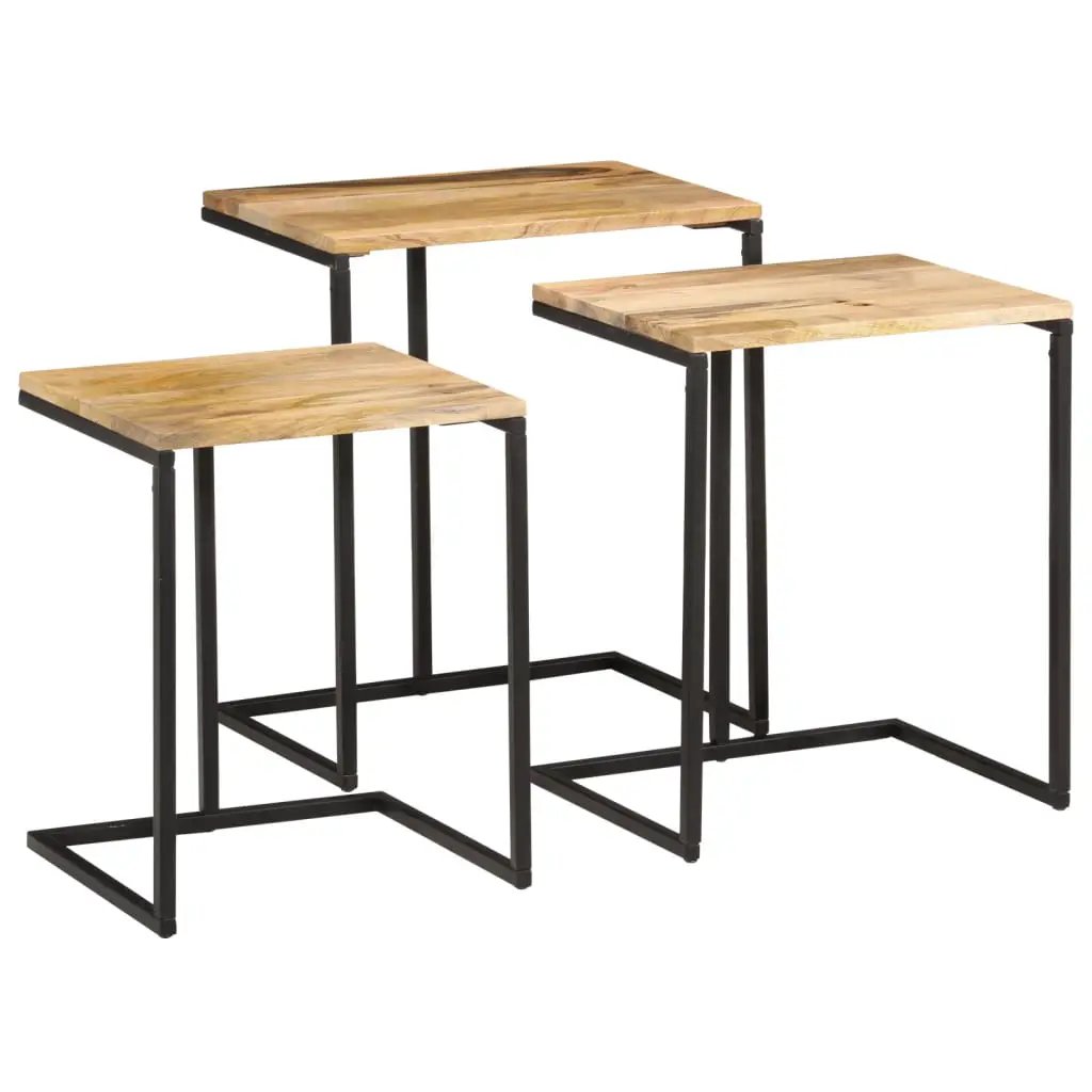 vidaXL vidaXL Nesting Tables 3 pcs Solid Wood Acacia - Nest of Tables