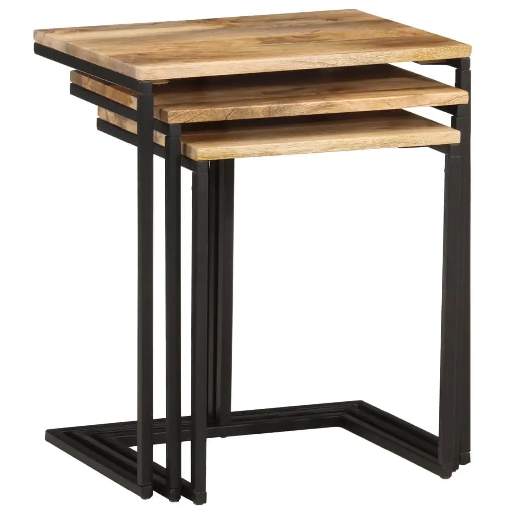 vidaXL vidaXL Nesting Tables 3 pcs Solid Wood Acacia - Nest of Tables