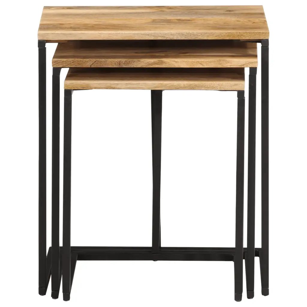 vidaXL vidaXL Nesting Tables 3 pcs Solid Wood Acacia - Nest of Tables
