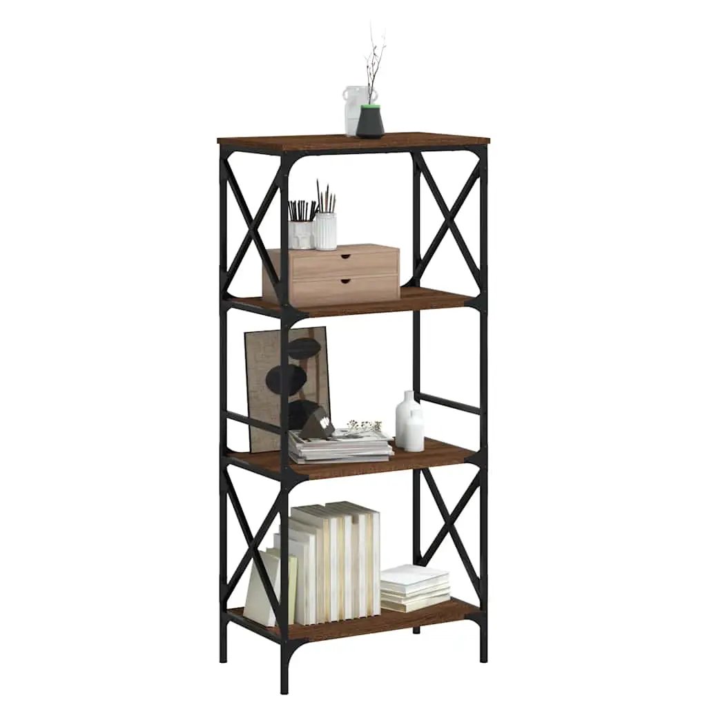 vidaXL vidaXL Bookcase 4-Tier Brown Oak 59x35x132 cm Engineered Wood - Bookcase