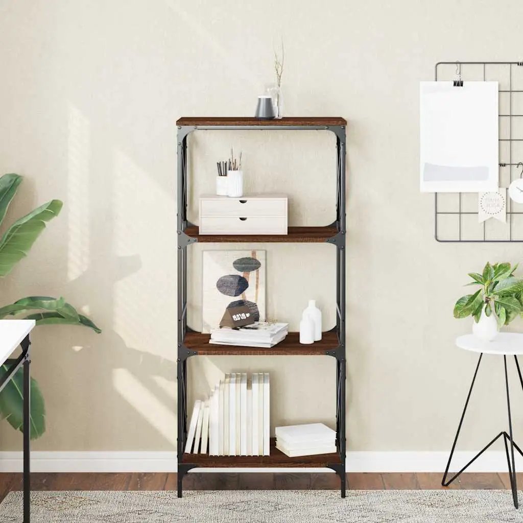 vidaXL vidaXL Bookcase 4-Tier Brown Oak 59x35x132 cm Engineered Wood - Bookcase