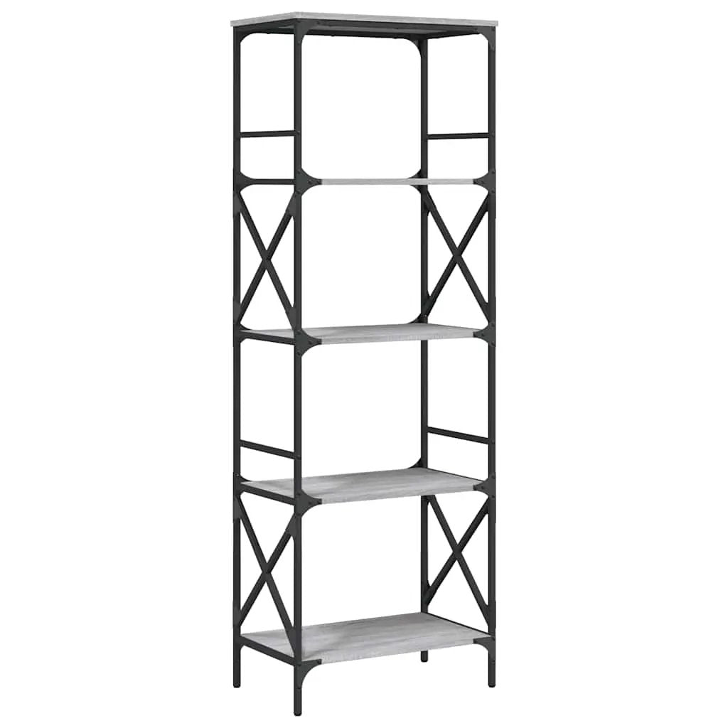 vidaXL vidaXL Bookcase 5-Tier Grey Sonoma 59x35x171 cm Engineered Wood - Bookcase