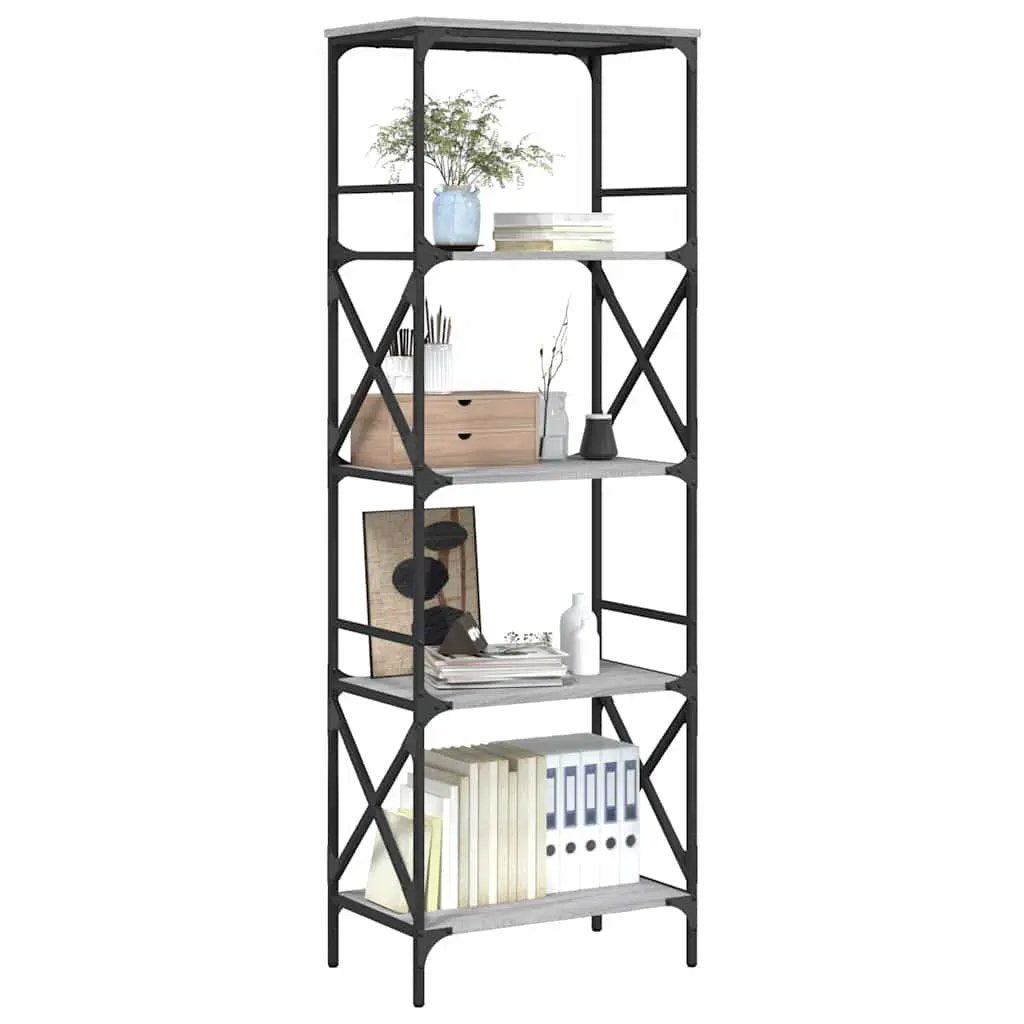 vidaXL vidaXL Bookcase 5-Tier Grey Sonoma 59x35x171 cm Engineered Wood - Bookcase