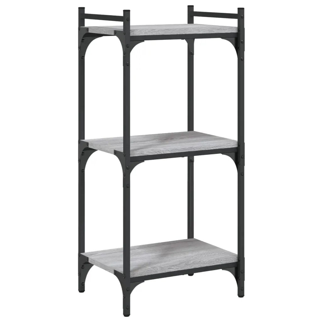vidaXL vidaXL Bookcase 3-Tier Grey Sonoma 40x30x86 cm Engineered Wood - Bookcase