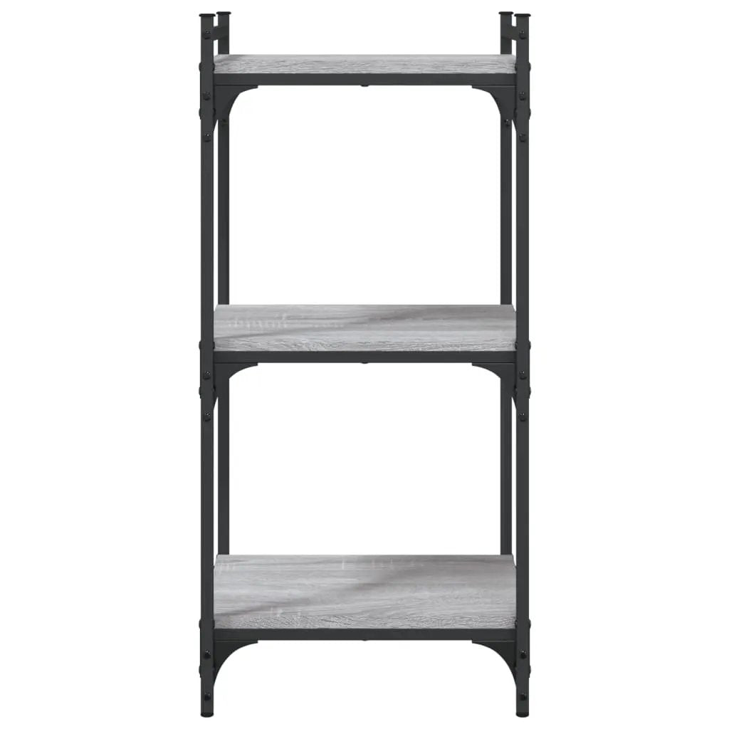 vidaXL vidaXL Bookcase 3-Tier Grey Sonoma 40x30x86 cm Engineered Wood - Bookcase