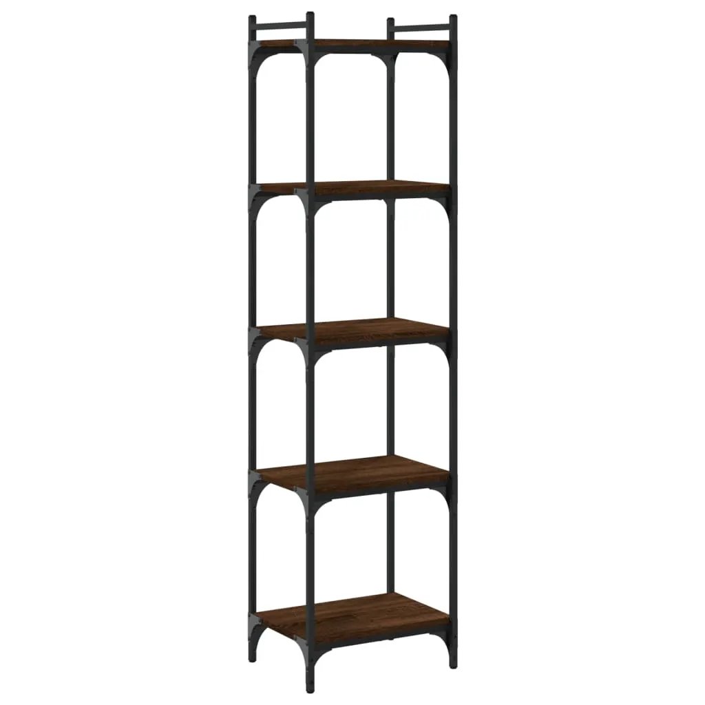 vidaXL vidaXL Bookcase 5-Tier Brown Oak 40x30x154 cm Engineered Wood - Bookcase