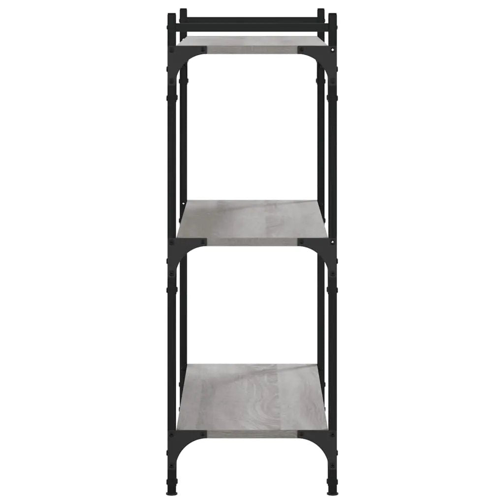 vidaXL vidaXL Bookcase 3-Tier Grey Sonoma 80x30x86 cm Engineered Wood - Bookcase