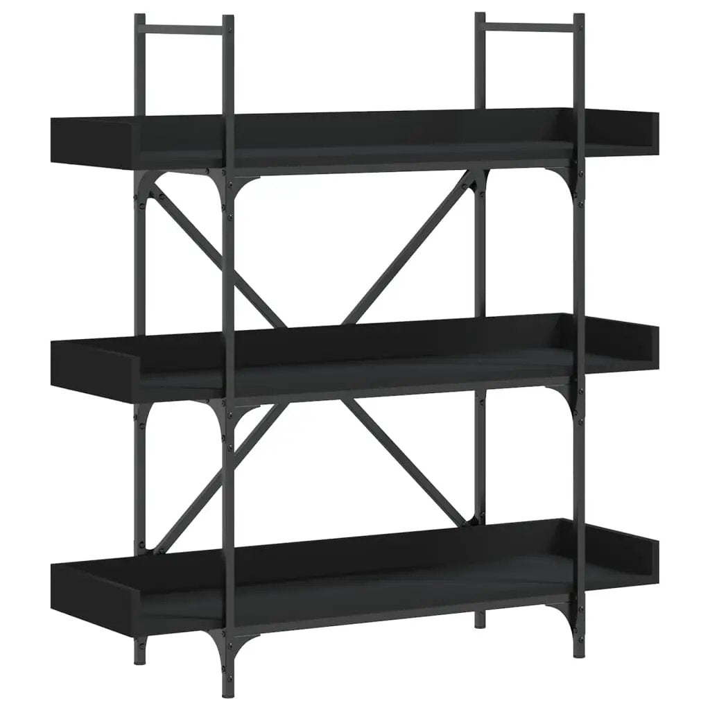 vidaXL vidaXL Bookcase 3-Tier Black 100x33x108.5 cm Engineered Wood - Bookcase
