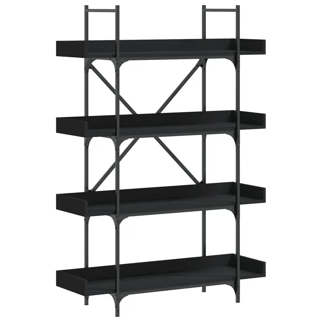 vidaXL vidaXL Bookcase 4-Tier Black 100x33x145.5 cm Engineered Wood - Bookcase