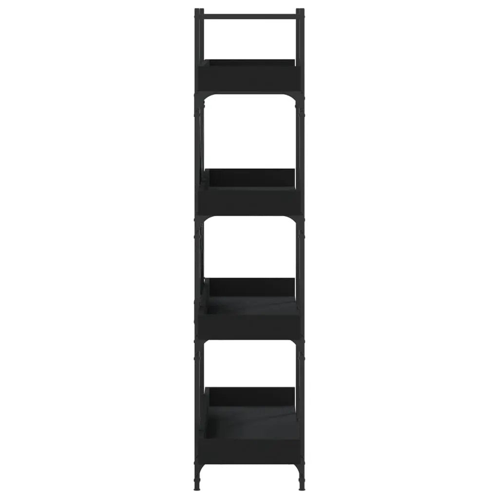 vidaXL vidaXL Bookcase 4-Tier Black 100x33x145.5 cm Engineered Wood - Bookcase