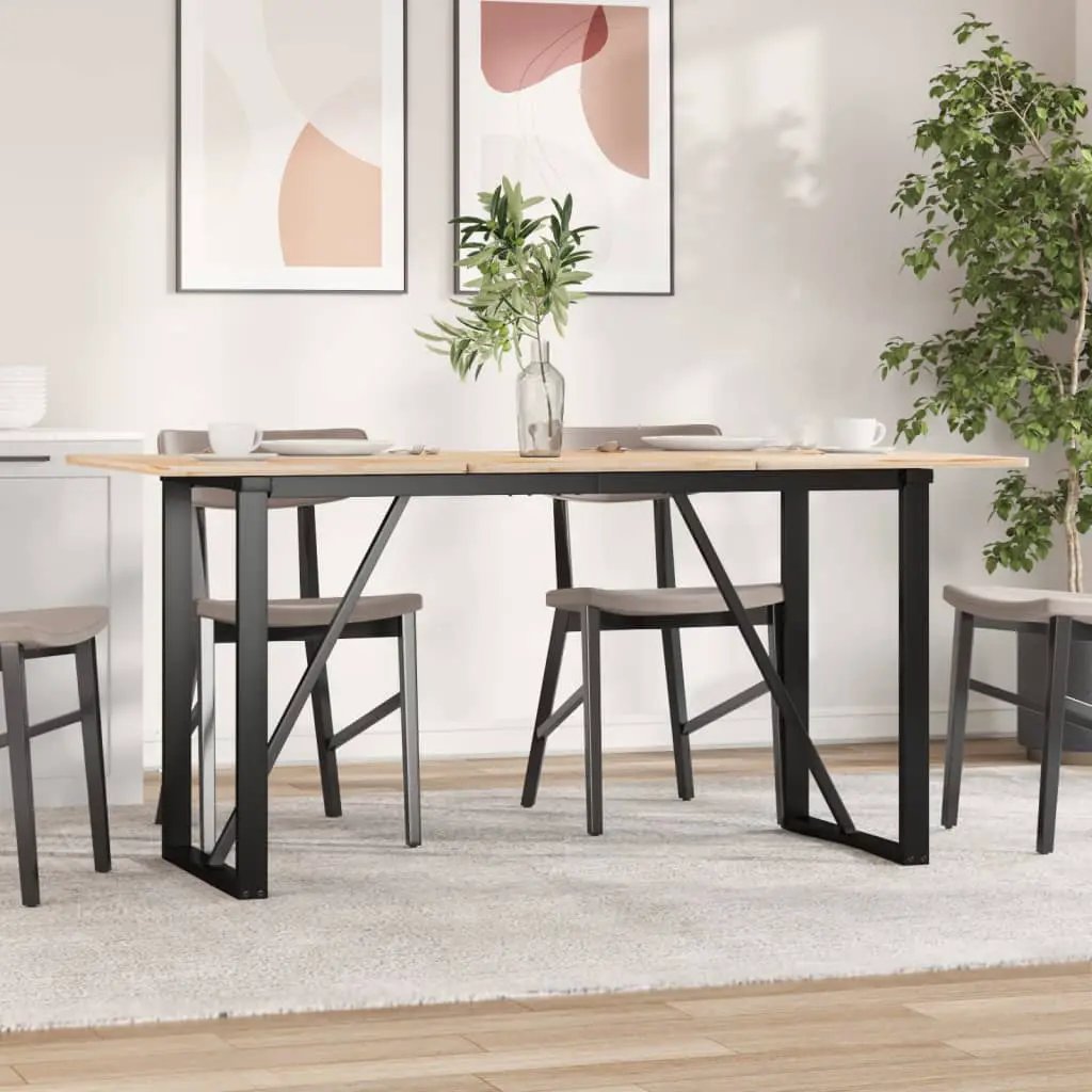 vidaXL vidaXL Dining Table Legs O-Frame 120x60x73 cm Steel - Dining Table