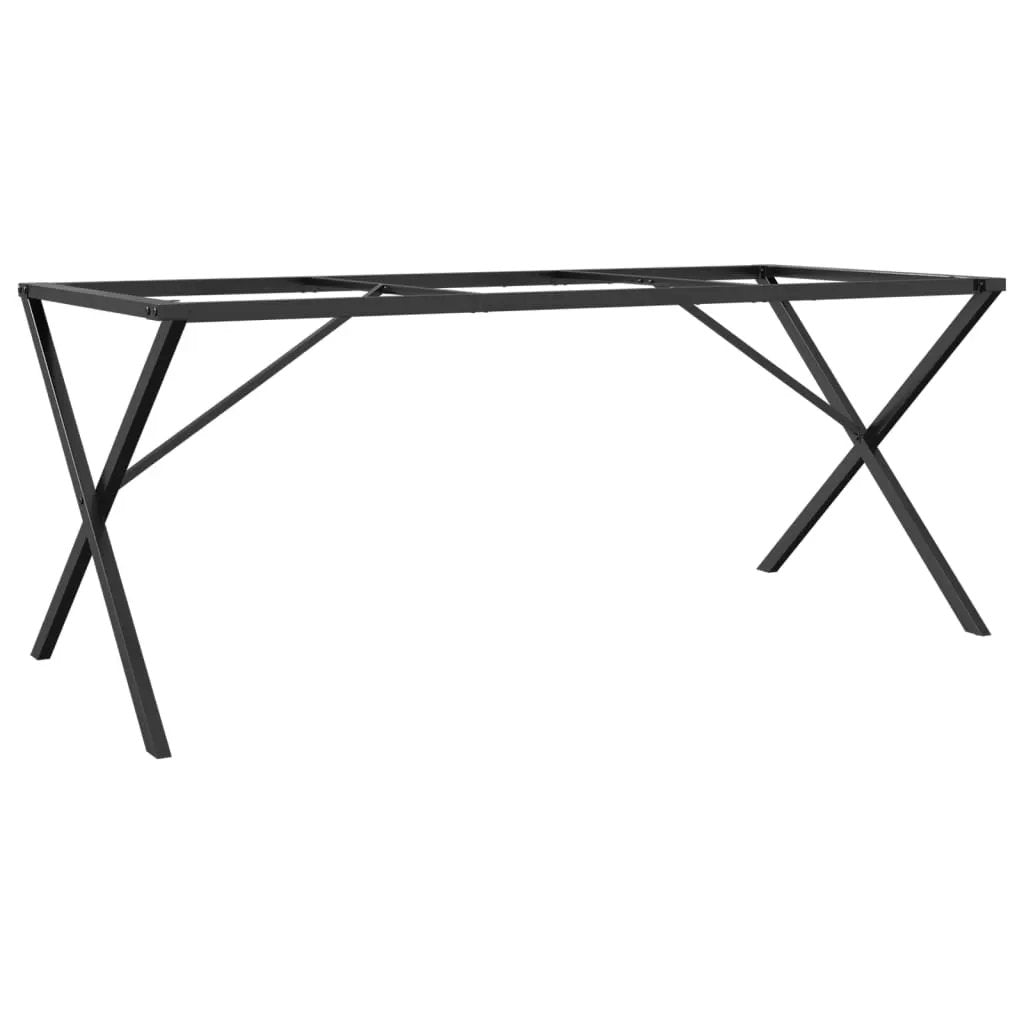 vidaXL vidaXL Dining Table Legs X-Frame 160x80x73 cm Steel - Dining Table