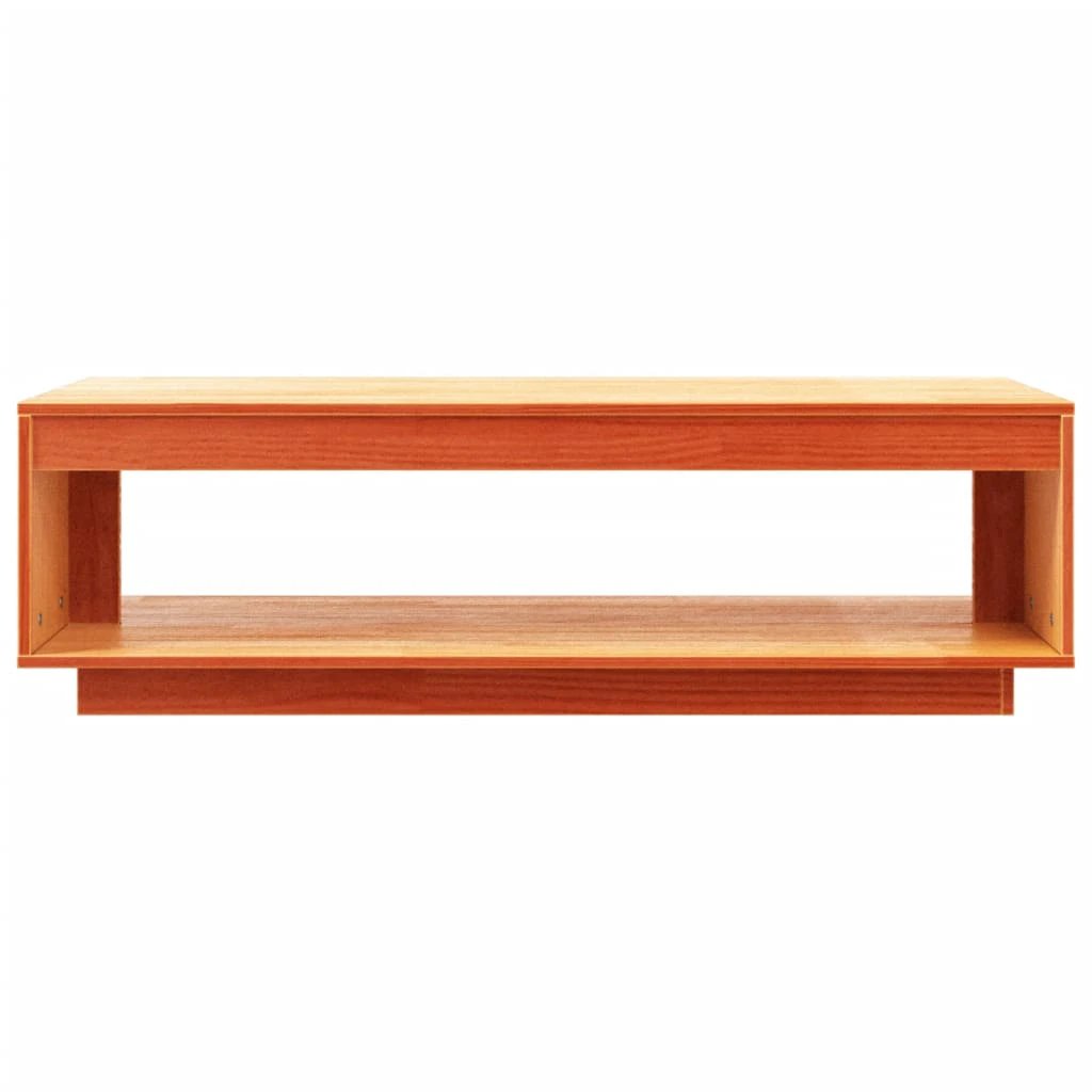 VidaXL Coffee Table 110x50x33.5 Cm Solid Pine Rustic Wax Brown Living Room And Lounge Decor by vidaXL