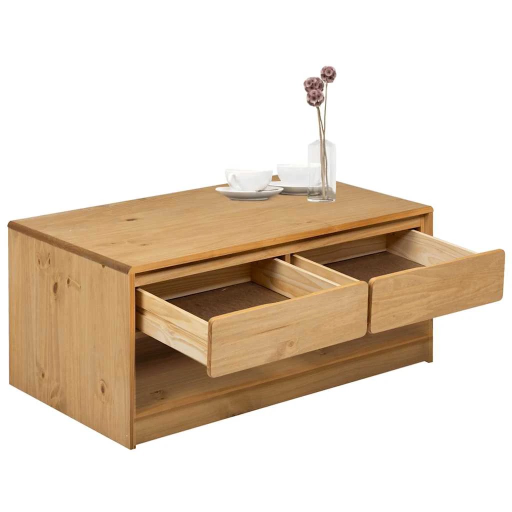 VidaXL Coffee Table 99x55x45 Solid Pine Home by vidaXL