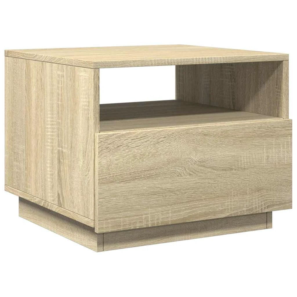 vidaXL VidaXL Coffee Table 50x49x40cm LED Lights Home - Coffee Table