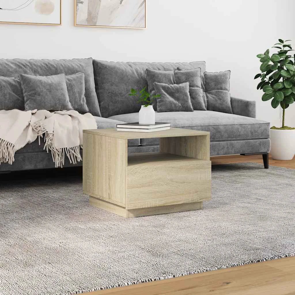 vidaXL VidaXL Coffee Table 50x49x40cm LED Lights Home - Coffee Table