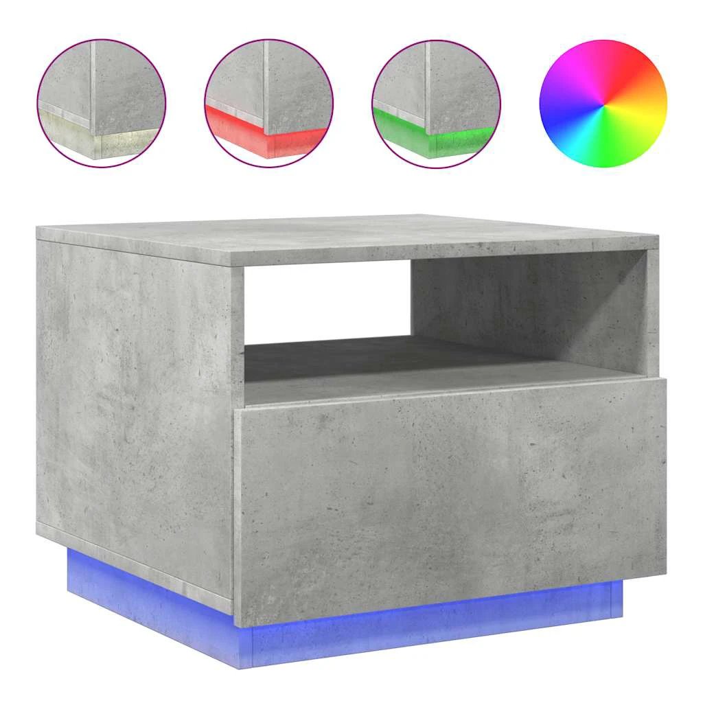 vidaXL vidaXL Coffee Table 50x49x40 LED Lights For Home - Coffee Table