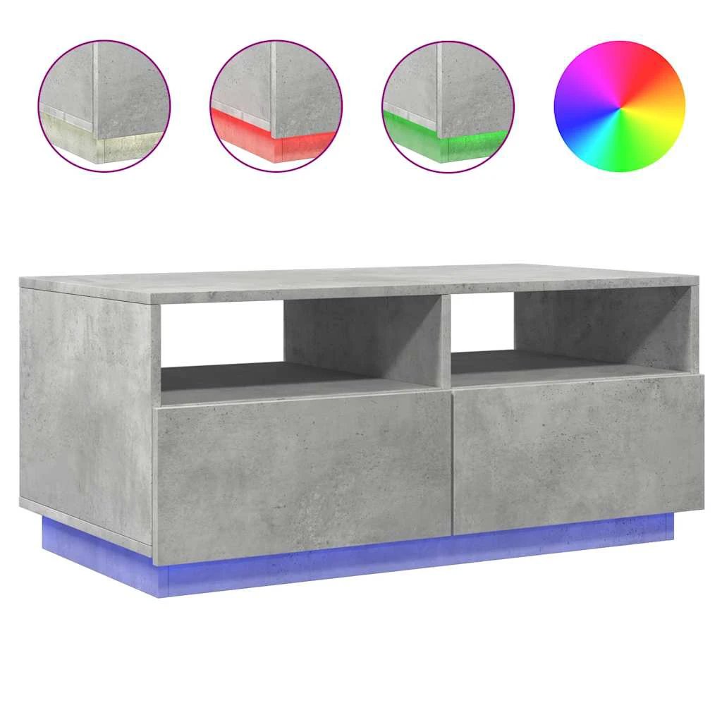 vidaXL vidaXL Coffee Table 90x49x40 cm With LED Lights for Modern Living Room Decor and Ambience - Coffee Table