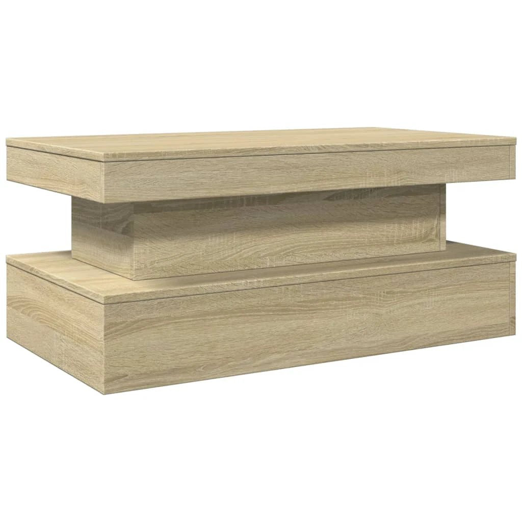 vidaXL Coffee Table 90x50x40 cm LED Living Room by vidaXL