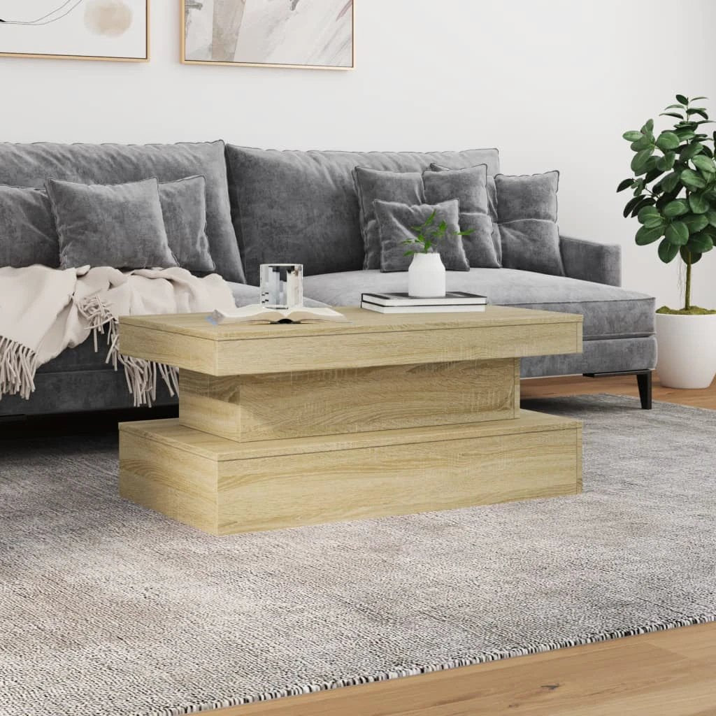vidaXL Coffee Table 90x50x40 cm LED Living Room by vidaXL