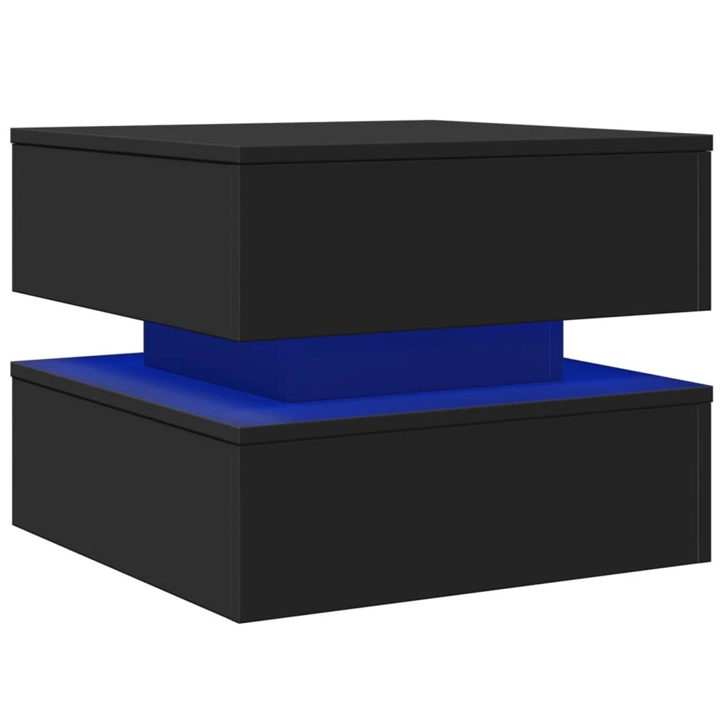 VidaXL Coffee Table 50x50x40 cm with LED Lights for Modern Living Rooms and Lounges by vidaXL