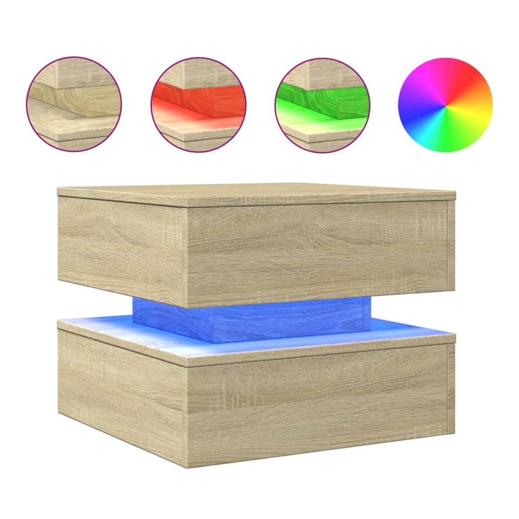 vidaXL vidaXL Coffee Table 50x50x40 LED Living Room - Coffee Table
