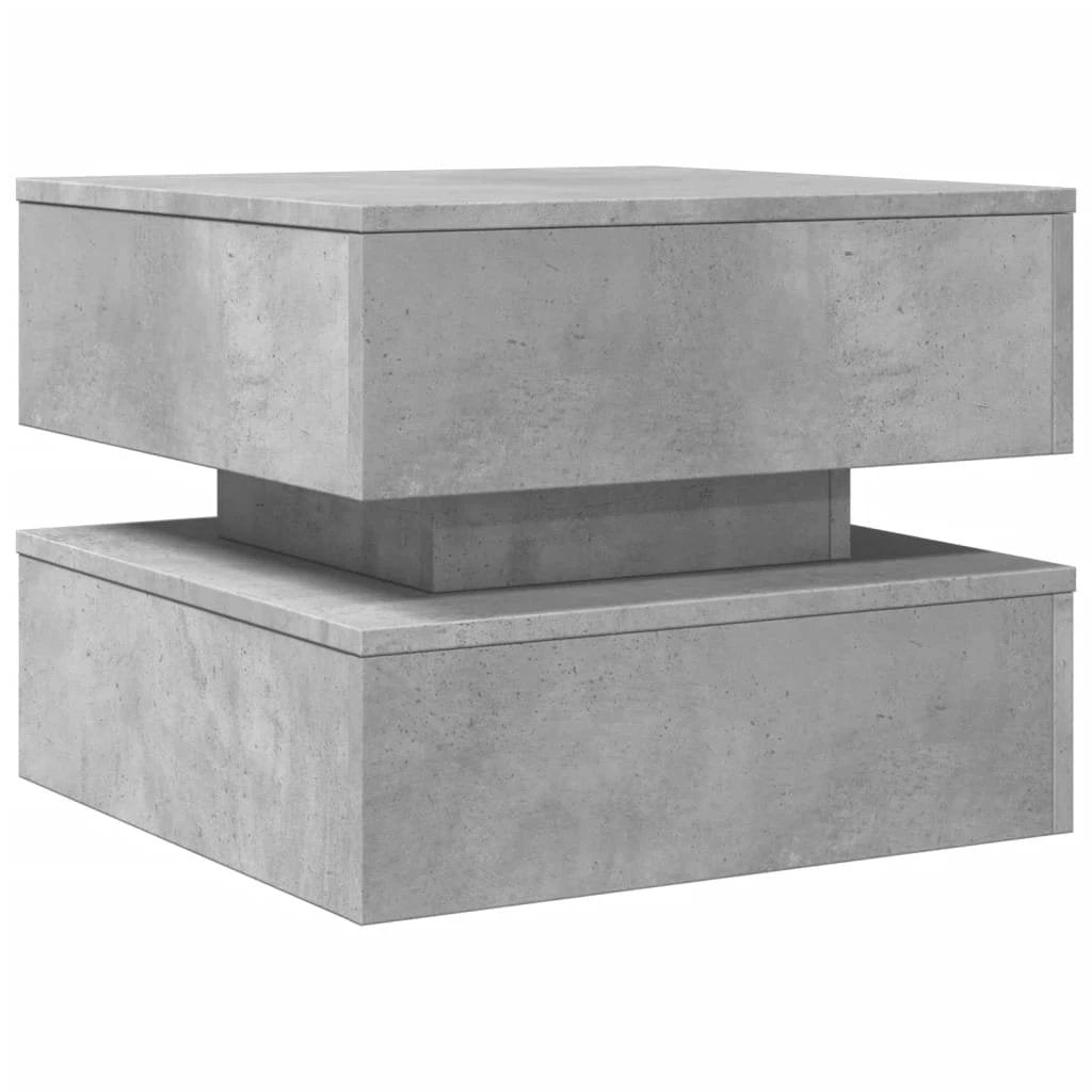 VidaXL Coffee Table 50x50x40 cm with LED Lights for Modern Living Room Decor and Ambience by vidaXL