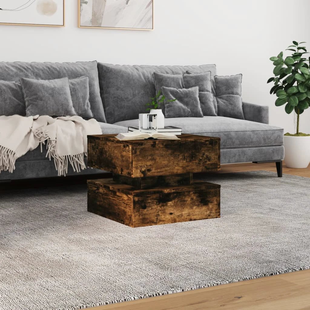 vidaXL VidaXL Coffee Table 50x50x40cm With LED Lights - Coffee Table