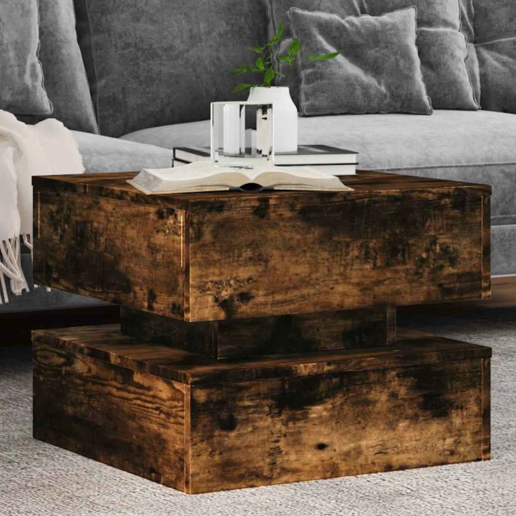 vidaXL VidaXL Coffee Table 50x50x40cm With LED Lights - Coffee Table