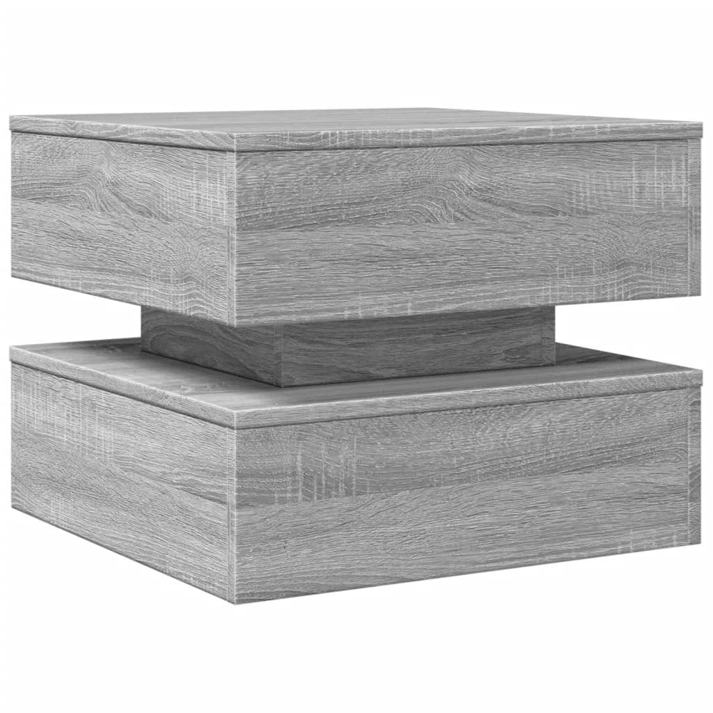VidaXL Coffee Table 50x50x40 Cm LED Lights Living Room Decor For Modern Homes And Studios by vidaXL