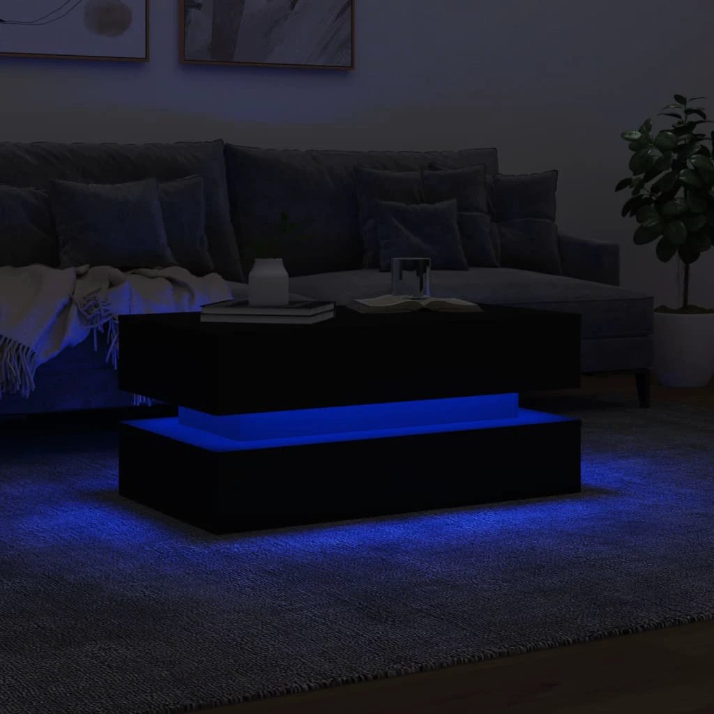 vidaXL VidaXL Coffee Table 90x50x40 LED Living Room - Coffee Table