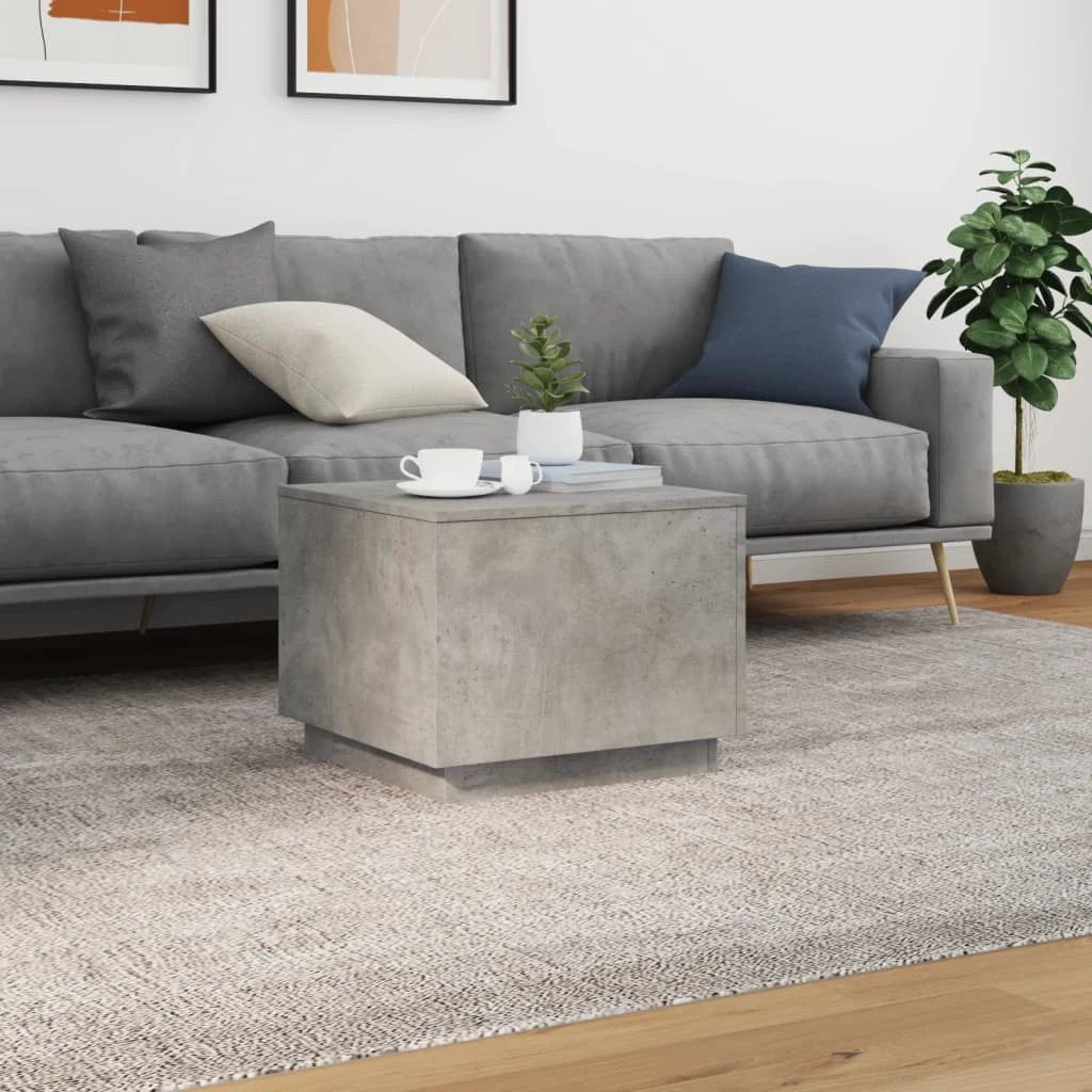 vidaXL VidaXL Coffee Table 50x50x40 LED Gray - Coffee Table