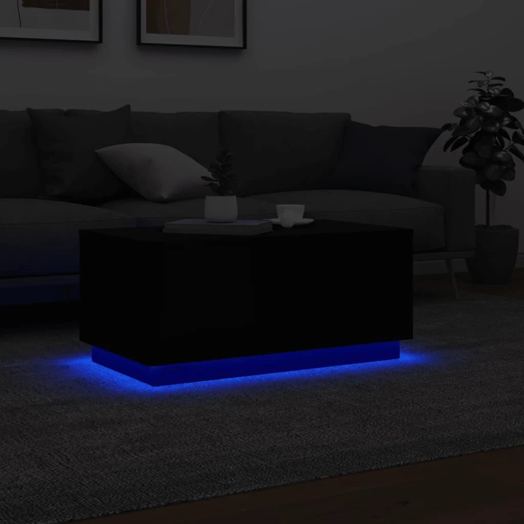 vidaXL VidaXL Coffee Table 90x50x40 cm With Led Lighting For Modern Living Rooms And Contemporary Interiors - Coffee Table
